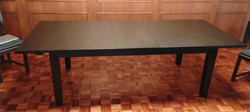 Mesa comedor roble macizo extensible 6-10 personas — 3