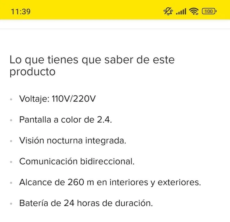 Monitor de bebé Motorola PIP1010 con video — 2