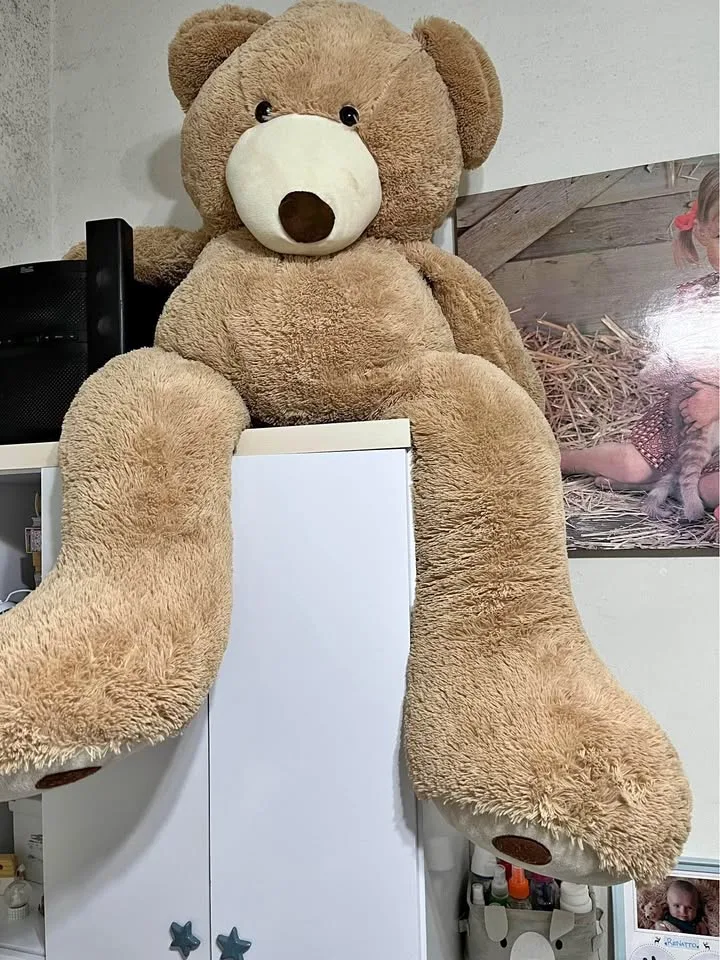 Oso de peluche gigante 1m color crudo