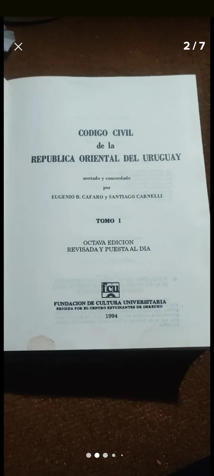 Libro Código Civil del Uruguay  — 2